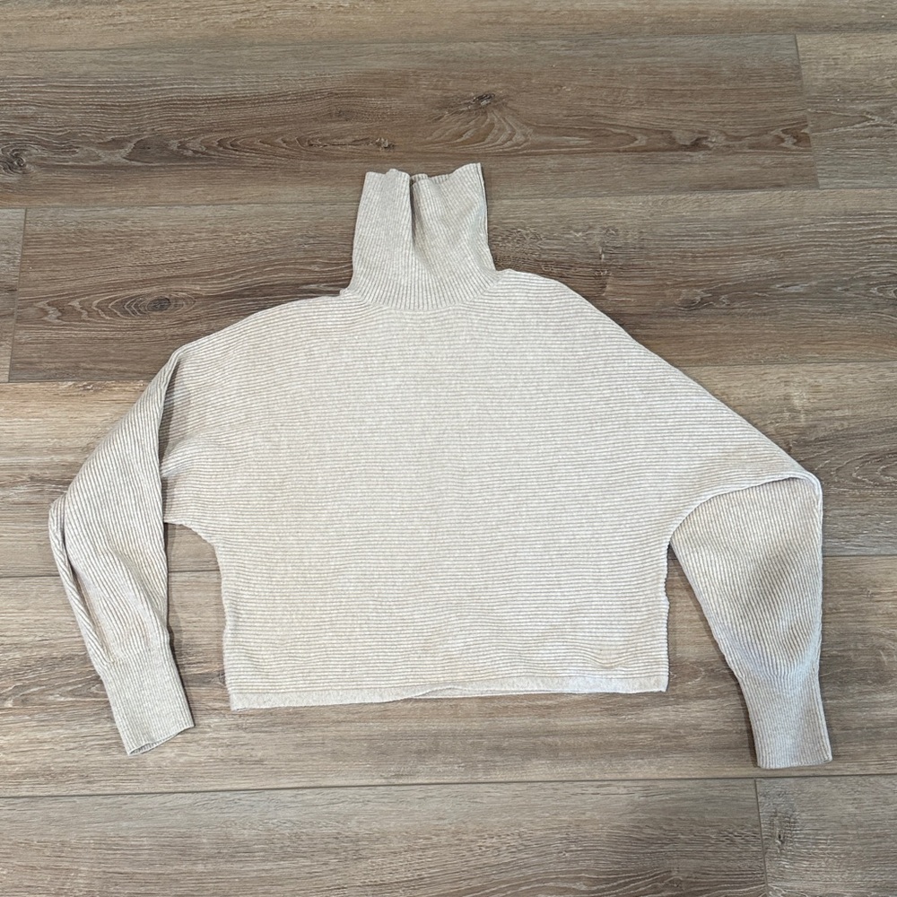 Beige oatmeal Turtleneck Sweater